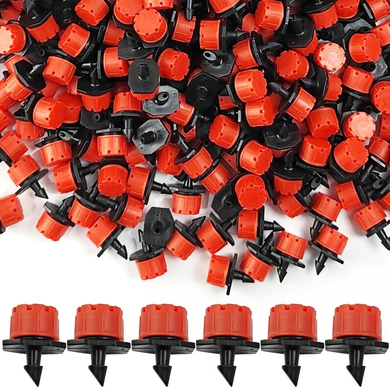 ROYHOO 200PCS 360 Degree Adjustable Irrigation Drippers Sprinklers, 1/4 Inch Emitters Drip for Watering System - Image 1